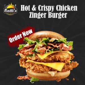 Hot & Crispy Chicken Zinger Burger